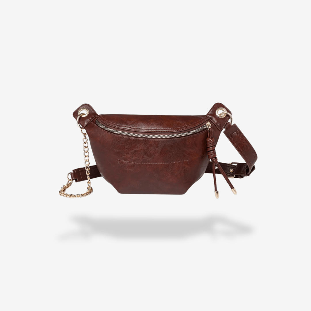 Banane Cuir Femme | Sac & Banane  Marron foncé