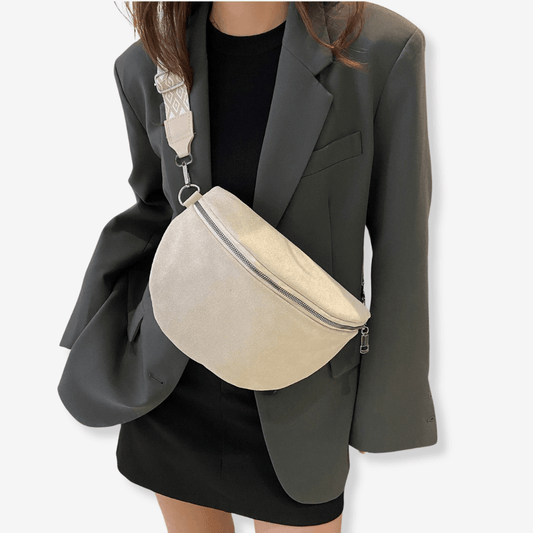 Grand Sac Bandoulière Femme Moderne | Sac & Banane Blanc