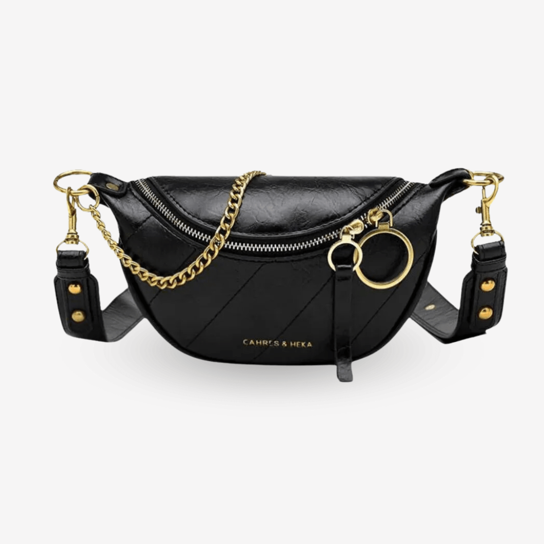 Sac Banane Doré Cuir | Sac & Banane Noir