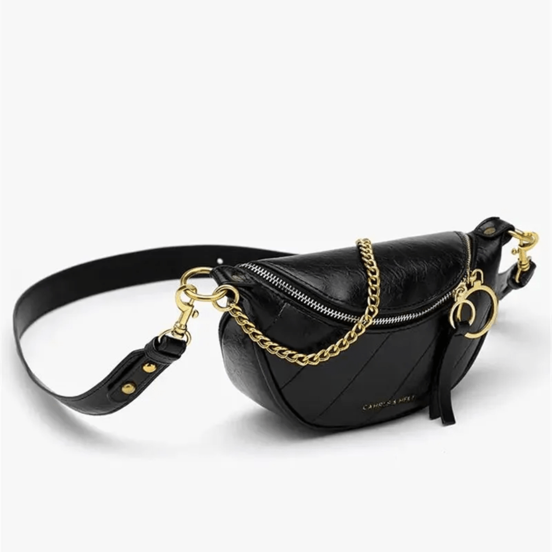 Sac Banane Doré Cuir | Sac & Banane Noir