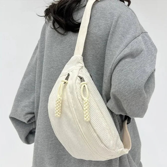 Sac Banane Femme Velours | Sac & Banane Blanc