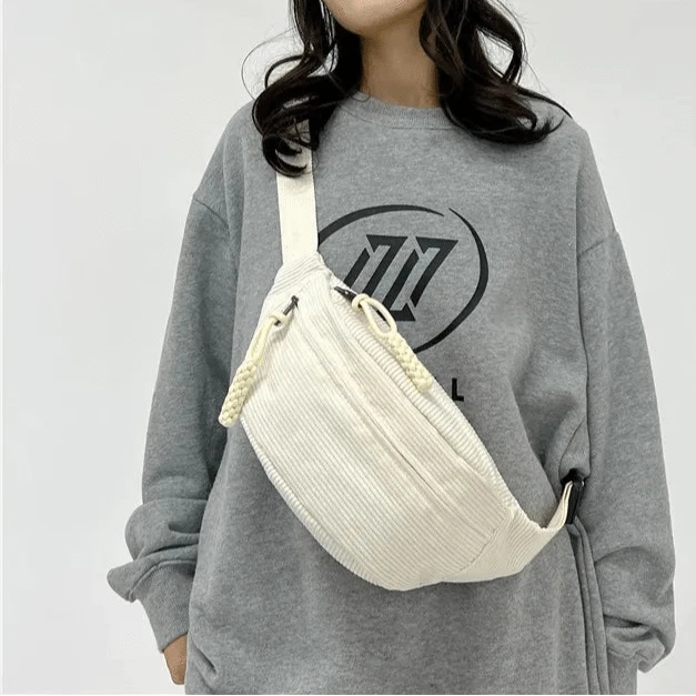 Sac Banane Femme Velours | Sac & Banane Blanc