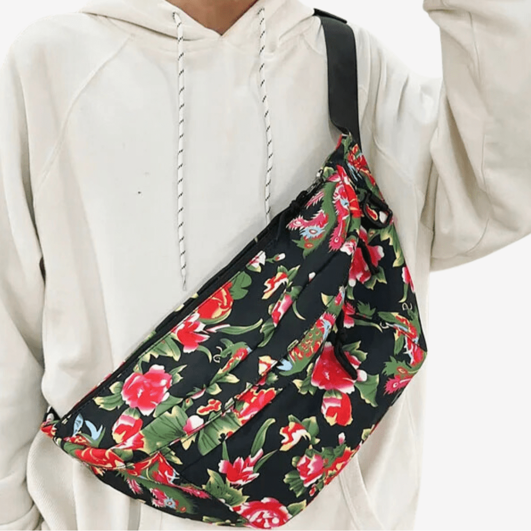 Sac Banane Fleurs | Sac & Banane Noir