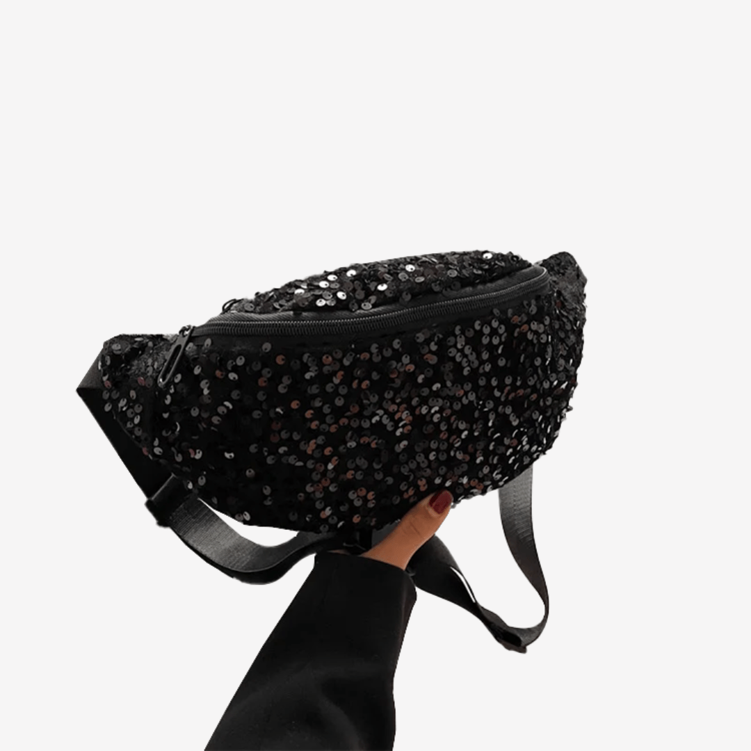 Sac Banane Sequins Noirs | Sac & Banane Noir