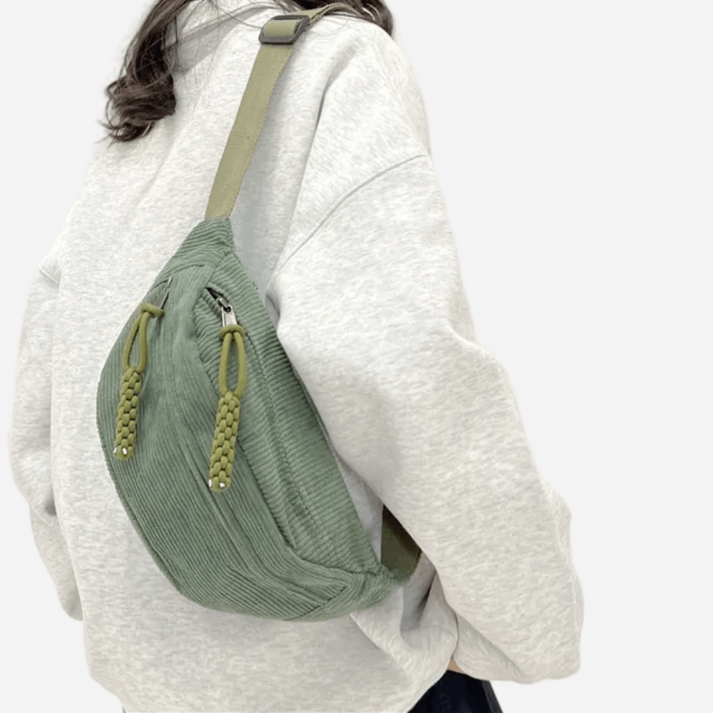 Sac Banane Velours Vert | Sac & Banane Vert