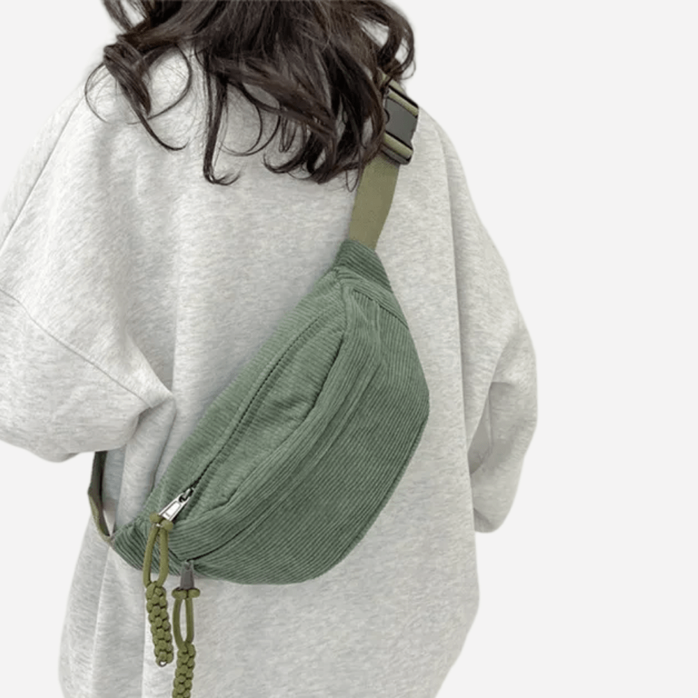 Sac Banane Velours Vert | Sac & Banane Vert